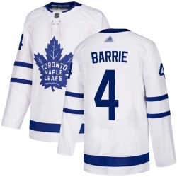 Maple Leafs #4 Tyson Barrie White Road Authentic Stitched Hockey Jersey