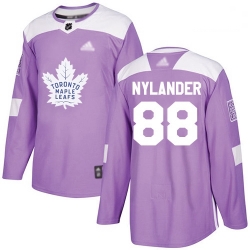 Maple Leafs 88 William Nylander Purple Authentic Fights Cancer Stitched Hockey Jersey