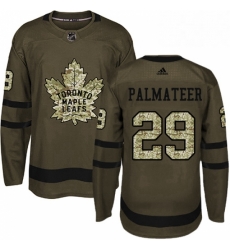 Youth Adidas Toronto Maple Leafs 29 Mike Palmateer Authentic Green Salute to Service NHL Jersey 