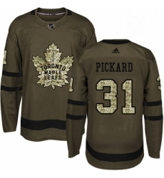 Youth Adidas Toronto Maple Leafs 31 Calvin Pickard Authentic Green Salute to Service NHL Jersey 