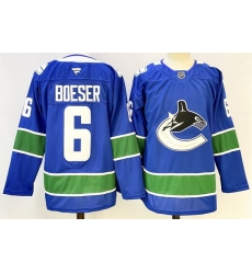 Men Vancouver Canucks 6 Brock Boeser Royal 2024 25 Home Stitched Hockey Jersey Men Vancouver Canucks 6 Brock Boeser Royal 2024 25 Home Stitched Hockey Jersey
