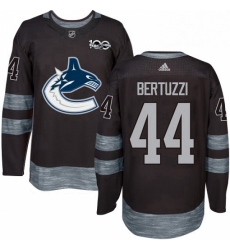 Mens Adidas Vancouver Canucks 44 Todd Bertuzzi Premier Black 1917 2017 100th Anniversary NHL Jersey 