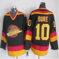 Vancouver Canucks #10 Pavel Bure Black Gold CCM Throwback Stitched NHL Jersey