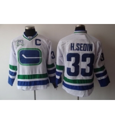 Vancouver Canucks 33 H.Sedin hockey Jersey C patch