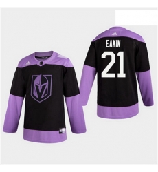 Men Golden Knights 21 Cody Eakin Hockey Fights Cancer Practice Jersey