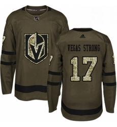 Mens Adidas Vegas Golden Knights 17 Vegas Strong Authentic Green Salute to Service NHL Jersey 