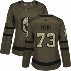 Womens Adidas Vegas Golden Knights 73 Brandon Pirri Authentic Green Salute to Service NHL Jersey 