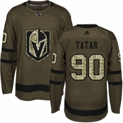 Youth Adidas Vegas Golden Knights 90 Tomas Tatar Authentic Green Salute to Service NHL Jersey 