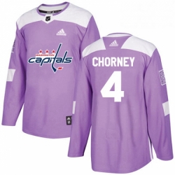 Youth Adidas Washington Capitals 4 Taylor Chorney Authentic Purple Fights Cancer Practice NHL Jersey 