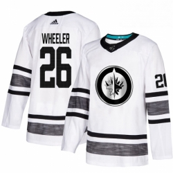 Mens Adidas Winnipeg Jets 26 Blake Wheeler White 2019 All Star Game Parley Authentic Stitched NHL Jersey 