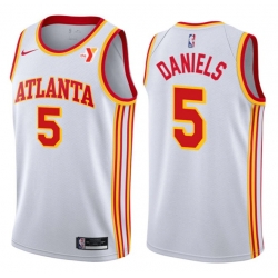 Men Atlanta Hawks #5 Dyson Daniels White Stitched Swingman Basketball Jersey