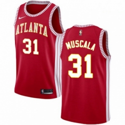 Mens Nike Atlanta Hawks 31 Mike Muscala Swingman Red NBA Jersey Statement Edition 