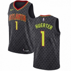 Womens Nike Atlanta Hawks 1 Kevin Huerter Swingman Black NBA Jersey Icon Edition 