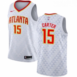 Womens Nike Atlanta Hawks 15 Vince Carter Swingman White NBA Jersey Association Edition 