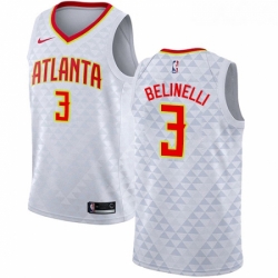 Womens Nike Atlanta Hawks 3 Marco Belinelli Swingman White NBA Jersey Association Edition 