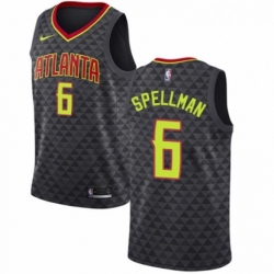 Womens Nike Atlanta Hawks 6 Omari Spellman Authentic Black NBA Jersey Icon Edition 