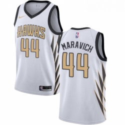 Youth Nike Atlanta Hawks 44 Pete Maravich Swingman White NBA Jersey City Edition