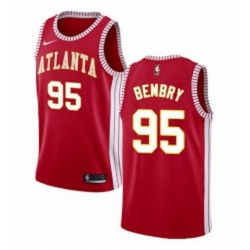 Youth Nike Atlanta Hawks 95 DeAndre Bembry Authentic Red NBA Jersey Statement Edition