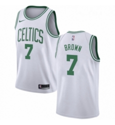 Womens Nike Boston Celtics 7 Jaylen Brown Authentic White NBA Jersey Association Edition