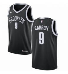 Mens Nike Brooklyn Nets 9 DeMarre Carroll Swingman Black Road NBA Jersey Icon Edition 