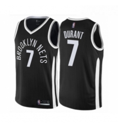 Womens Brooklyn Nets 7 Kevin Durant Swingman Black Basketball Jersey City Edition 