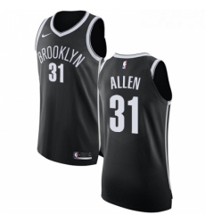 Womens Nike Brooklyn Nets 31 Jarrett Allen Authentic Black Road NBA Jersey Icon Edition 