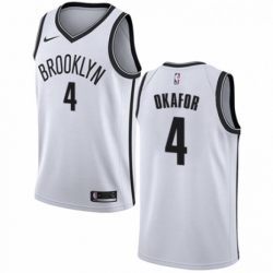 Womens Nike Brooklyn Nets 4 Jahlil Okafor Swingman White NBA Jersey Association Edition 