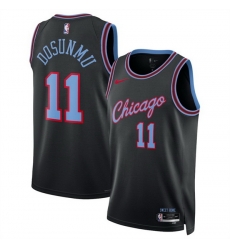 Men Chicago Bulls 11 Ayo Dosunmu Black 2025 26 City Edition Stitched Basketball Jersey