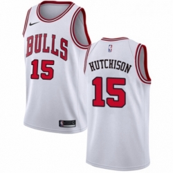 Womens Nike Chicago Bulls 15 Chandler Hutchison Swingman White NBA Jersey Association Edition 