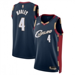 Men Cleveland Cavaliers 4 Evan Mobley Navy 2025 Classic Edition Stitched Jersey