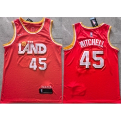 Men Cleveland Cavaliers 45 Donovan Mitchell Orange 2025 26 CityEdition Stitched Jersey