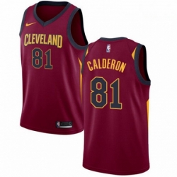 Mens Nike Cleveland Cavaliers 81 Jose Calderon Swingman Maroon Road NBA Jersey Icon Edition 