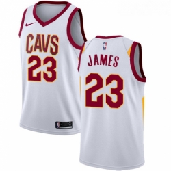 Youth Nike Cleveland Cavaliers 23 LeBron James Swingman White Home NBA Jersey Association Edition