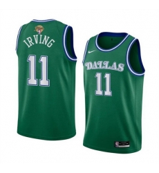 Men Dallas Mavericks 11 Kyrie Irving Green 2024 Finals Classic Edition Stitched Basketball Jersey