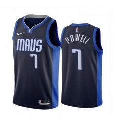 Men Dallas Mavericks 7 Dwight Powell Navy NBA Swingman 2020 21 Earned Edition Jersey