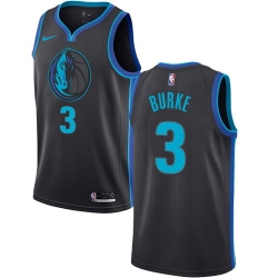 Men Nike Dallas Mavericks 3 Trey Burke Anthracite NBA Swingman City Edition 2018 19 Jersey