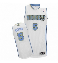 Mens Adidas Denver Nuggets 5 Will Barton Authentic White Home NBA Jersey