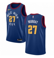 Mens Nike Denver Nuggets 27 Jamal Murray Swingman Light Blue Alternate NBA Jersey Statement Edition