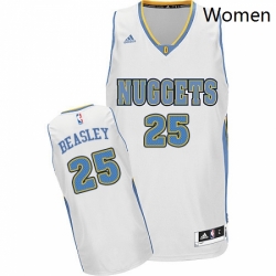 Womens Adidas Denver Nuggets 25 Malik Beasley Swingman White Home NBA Jersey