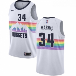 Womens Nike Denver Nuggets 34 Devin Harris Swingman White NBA Jersey City Edition 