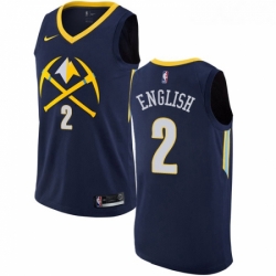 Youth Nike Denver Nuggets 2 Alex English Swingman Navy Blue NBA Jersey City Edition