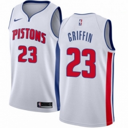 Mens Nike Detroit Pistons 23 Blake Griffin Swingman White NBA Jersey Association Edition 