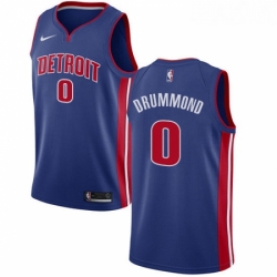 Womens Nike Detroit Pistons 0 Andre Drummond Swingman Royal Blue Road NBA Jersey Icon Edition