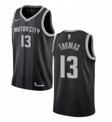 Womens Nike Detroit Pistons 13 Khyri Thomas Swingman Black NBA Jersey City Edition 