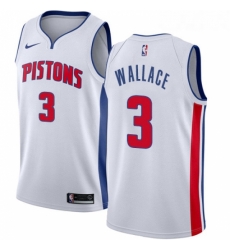 Youth Nike Detroit Pistons 3 Ben Wallace Swingman White Home NBA Jersey Association Edition