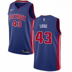 Youth Nike Detroit Pistons 43 Grant Long Swingman Royal Blue Road NBA Jersey Icon Edition