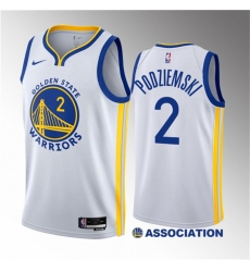 Men Golden State Warriors 2 Brandin Podziemski White 2023 Draft Association Edition Swingman Stitched Basketball Jersey