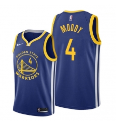 Men Golden State Warriors 4 Moses Moody Blue Men Jersey