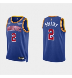 Men's Golden State Warriors #2 Ryan Rollins 2022 Royal Stitched Basketball Jerseys