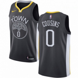 Mens Nike Golden State Warriors 0 DeMarcus Cousins Black NBA Swingman Statement Edition Jersey 